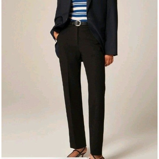 J. Crew Kate Straight-Leg Pant In Four-Season Stretch Black Cc441 Size 10 Nwt